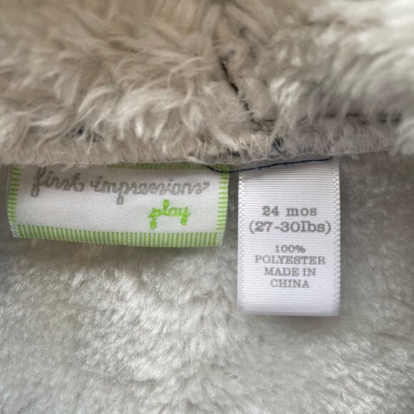 First Impressions Blue Fleece Lined Snowsuit Size 24‎ Months Vintage Inspired - Picture 8 of 10